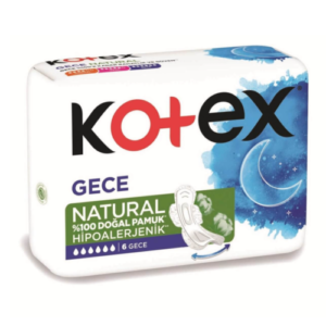 Kotex Natural Hygienic Pads Night 6 Pieces