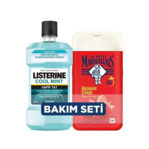 Listerine Cool Mint 250 ml + Le Petit Marseiliais Mediterranean Strawberry Shower Gel 250 ml