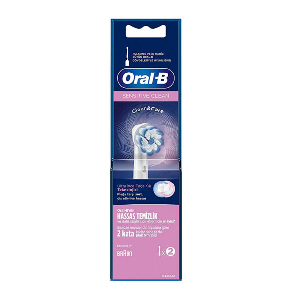 Oral B Sensitive Clean Toothbrush Replacement Heads 2 Pieces