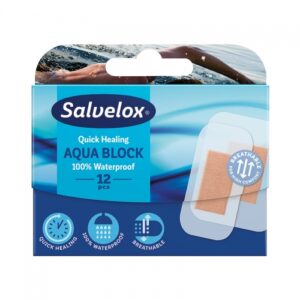 Salvelox Aqua Block Waterproof Band-Aid 12 Pieces