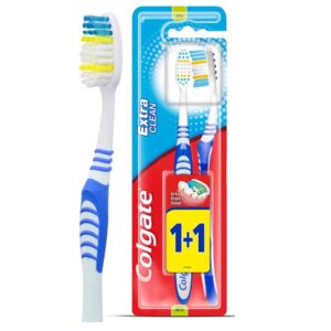 فرشاة أسنان كولجيت إكسترا كلين 1+1 متوسطة | Colgate