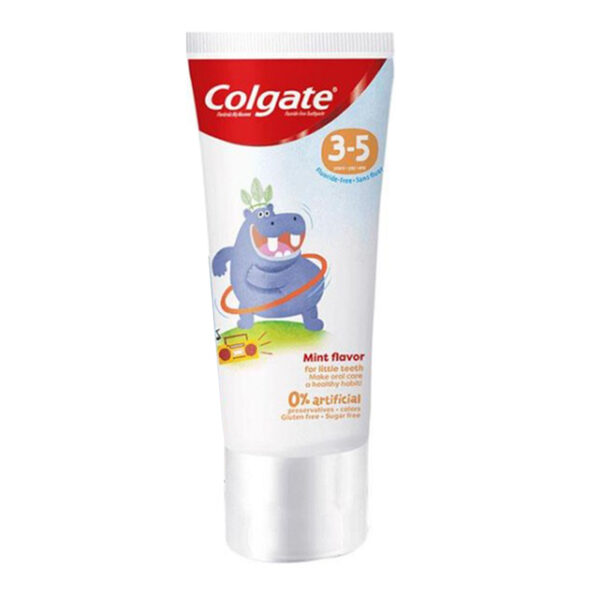 معجون أسنان كولجيت بنكهة البرتقال خالي من الفلورايد للأطفال من 3 إلى 5 سنوات 60 مل | Colgate