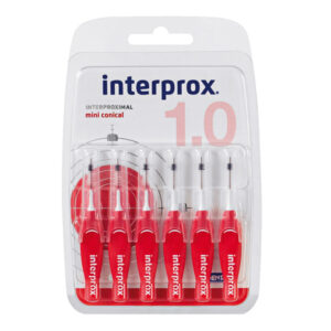 Dentaid INTERPROX 4G MiniConical مجموعة نفطة من 6 - أحمر - N31195 | Dentaid