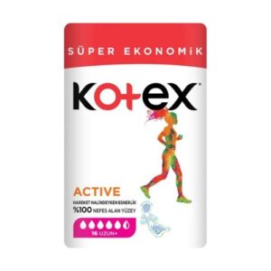 فوط صحية كوتكس أكتيف اقتصادية للغاية 16 قطعة | Kotex