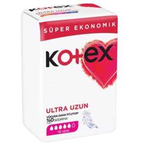 فوط صحية طويلة للغاية من كوتكس - 18 قطعة | Kotex