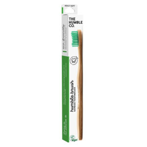 Humble Brush Natural Adult Soft Bamboo Toothbrush - Green