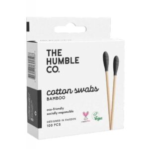 The Humble Co Bamboo Ear Sticks Black 100 Pieces