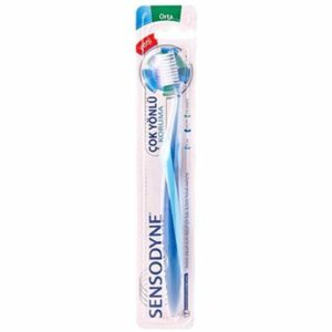 Introducing the Sensodyne All-Round Protection Toothbrush Medium designed for sensitive teeth. This toothbrush provides effective cleaning and gentle care for people with sensitive teeth. The key features of this toothbrush include a small, compact head for effective cleaning, and a gentle bristle texture to help provide effective cleaning for sensitive teeth and gums.