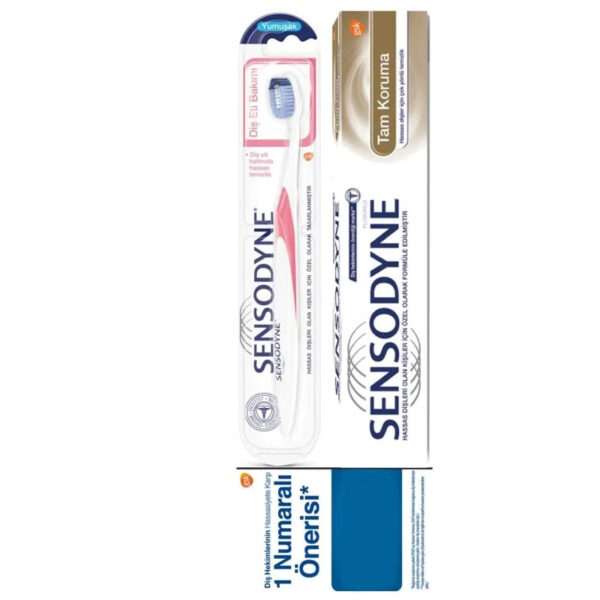 معجون أسنان سنسوداين حماية كاملة 75 مل + فرشاة أسنان هدية | Sensodyne