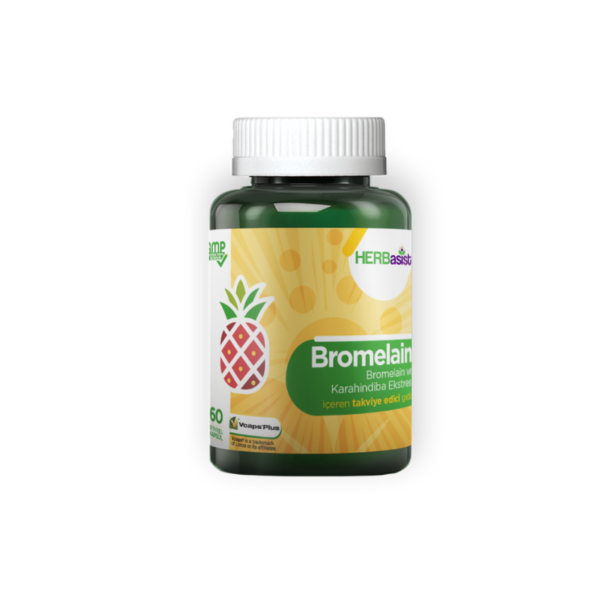 Introducing Herbasist Bromelain 60 Herbal Capsules, the natural solution for digestive support and overall wellness.