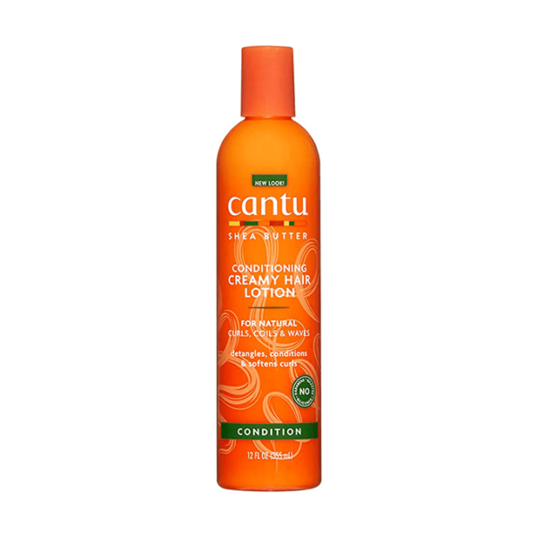 Introducing the Cantu Shea Butter For Natural Hair Conditioning Creamy Hair Lotion 355 ml, specially designed to nourish and hydrate your natural hair.