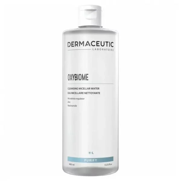 Introducing the Dermaceutic Oxybiome Cleansing Micellar Water 400ml, your all-in-one solution for effective facial cleansing and makeup removal.