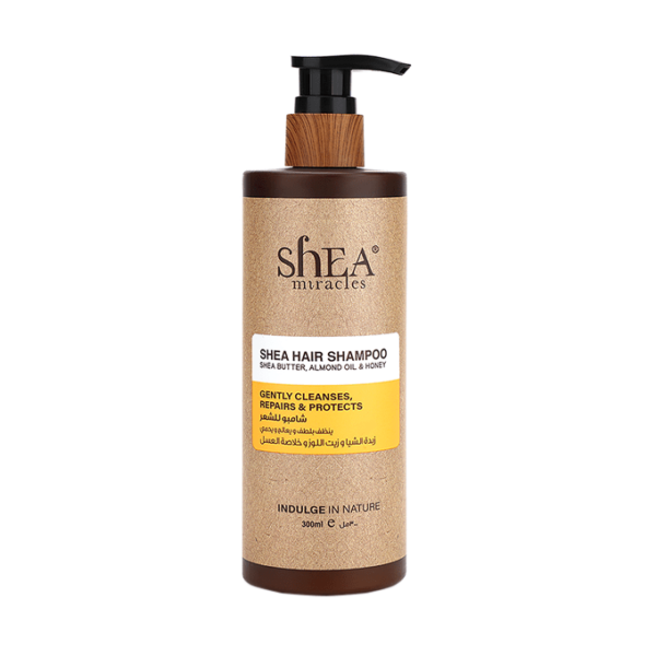 Introducing Shea Miracles Shea Hair Shampoo With Shea Butter, Almond Oil And Honey 300 ml, a nourishing and hydrating shampoo designed to give your hair the care it deserves.