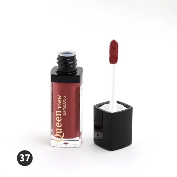 Introducing the Queen View Liquid Rouge Lipgloss - (37) , the perfect addition to your makeup routine. This high-quality lipstick offers a bold and long-lasting color, giving your lips a beautiful, glossy finish that lasts all day.