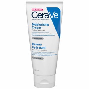 Introducing the CeraVe Moisturizing Cream 177 ml, a hydrating solution for your skin.