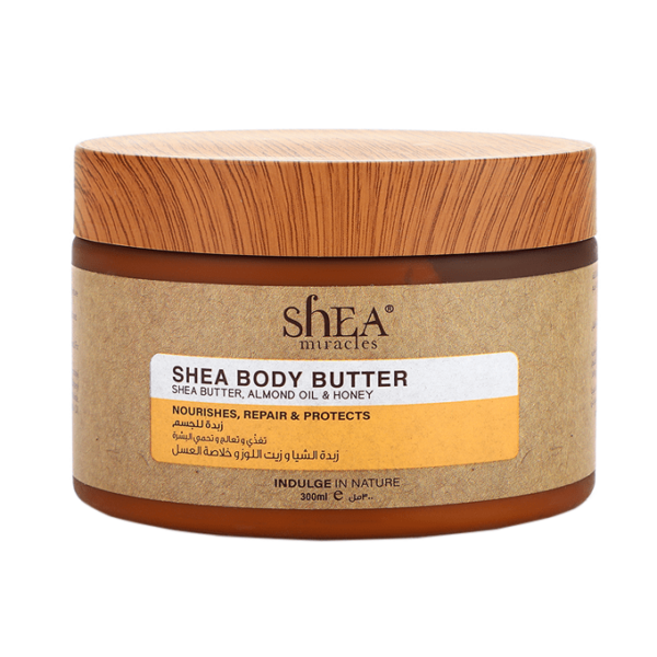 Introducing Shea Miracles Shea Body Butter With Shea Butter, Almond Oil And Honey Body Cream 300 ml, a luxurious and nourishing body cream that will leave your skin feeling hydrated and smooth.