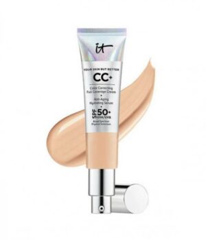 Introducing the IT Cosmetics Color Correcting Full Coverage Cream Spf 50 32 ml, a multi-functional cosmetic product designed to provide skin correction and sun protection in one convenient package.