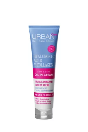 Introducing the Urban Care Hyaluronic Acid & Collagen Leave-In Care Cream 150 ml, a powerful solution for nourished and revitalized hair.