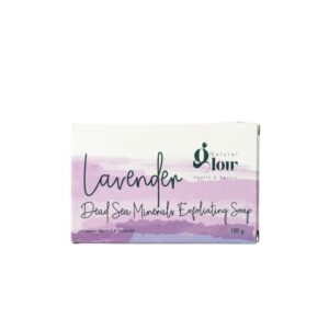 Introducing the Natural Glow Lavender Dead Sea Minerals Exfoliating Soap 100 g, a luxurious and rejuvenating soap that provides a deep and invigorating cleanse for both the body and face.