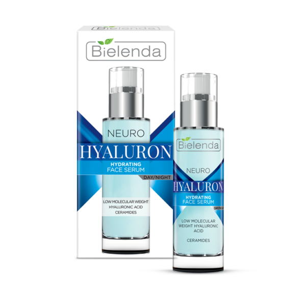 Introducing the Bielenda Neuro Hyaluron Hydrating Face Serum 30 ml, a powerful solution for moisturizing and reducing wrinkles.