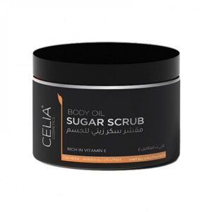 Introducing the Celia Body oil sugar scrub with turmeric myrrh and coconut 400 g, your ultimate solution for exfoliating and nourishing your skin.