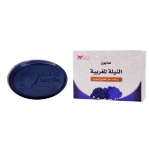 Introducing the Moroccan indigo soap from Kuwait Shop 100 g, a luxurious and natural soap enriched with indigo powder for a refreshing experience.