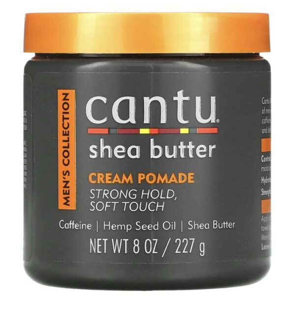 Introducing Cantu Men's Collection Shea Butter Cream Pomade 227 g, the ultimate solution for nourishing and styling your hair with ease.