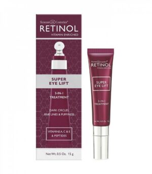 Introducing the Retinol Super Eye Lift 3-in-1 Treatment 15 g, your solution for rejuvenating and brightening the delicate skin around the eyes.