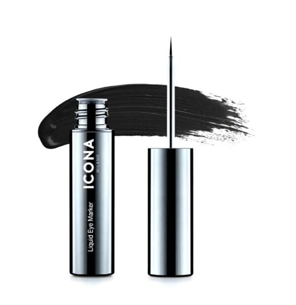 Introducing the Icona Milano permanent black liquid eyeliner, your must-have tool for creating bold and precise eye looks.