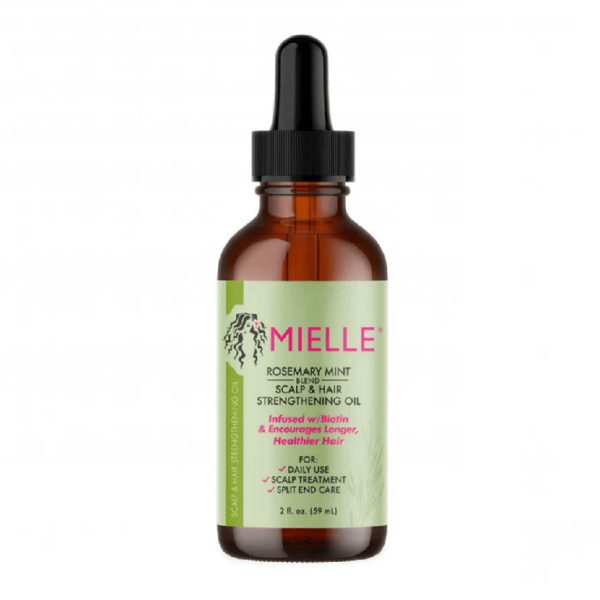 نقدم لكم زيت اكليل الجبل والنعناع من ميلي أورجانيكس، 59 مل Mielle Organics | ، 59 مل وهو حل طبيعي لتعزيز صحة الشعر وفروة الرأس.