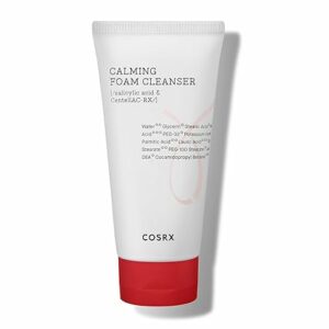 Introducing the COSRX Calming Foam Cleanser 150ml, a gentle and effective solution for treating acne and controlling sebum production.