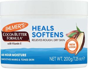 Introducing the Palmer's Heals Softens Relieves Rough, Dry Skin 200 g, a luxurious solution for smooth and moisturized skin.