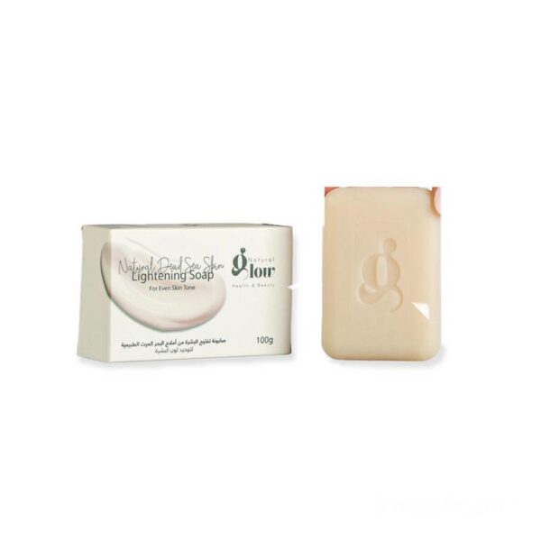 Introducing the Natural Glow Natural Dead Sea Skin Lightening Soap 100 g, a bar made from natural Dead Sea salts.