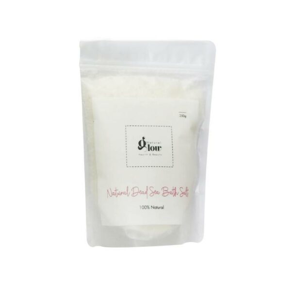 Introducing the Natural Glow Natural Dead Sea Bath Salt 250 g, a product designed to rejuvenate and revitalize your skin.