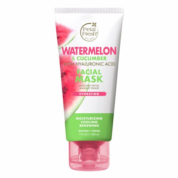 Introducing the Petal Fresh Watermelon & Cucumber With Hyaluronic Acid Facial Mask 200 ml, a refreshing and hydrating solution for your skincare routine.