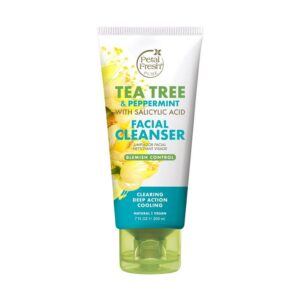 Introducing the Petal Fresh Tea Tree & Peppermint Facial Cleanser 200 ml, a refreshing and invigorating solution for clean and healthy skin.