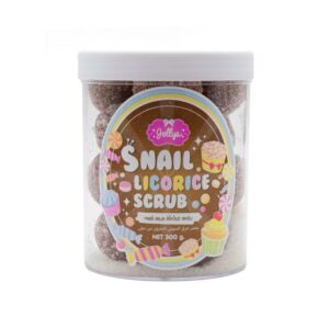 Introducing the Jelly's Snail Licorice Scrub 300 g, a luxurious exfoliating scrub perfect for rejuvenating your skin.