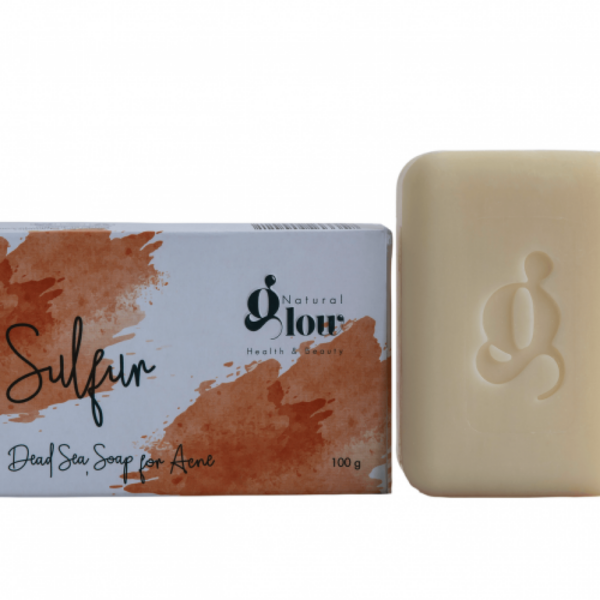 Introducing the Natural Glow Sulfur Dead Sea Soap For Acne 100 g, a soap that combines the power of sulfur and Dead Sea salts to refresh your skin.