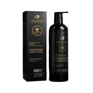 Introducing Dos Lunas Argan Oil And Protein Conditioner 900 ml, a solution for nourishing and strengthening hair.