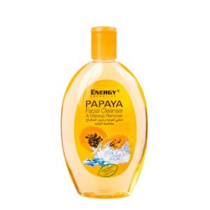 Introducing Energy Cosmetics Papaya Facial Cleanser & Makeup Remover 235 ml, a powerful solution for removing makeup and cleansing your skin.