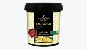 Introducing the Jardin Oleane Salt Scrub With Shea Butter And Lemon 600 g, a luxurious and nourishing body scrub designed to moisturize your skin.