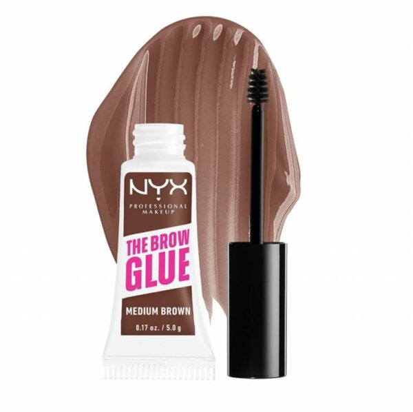 Introducing the NYX PROFESSIONAL MAKEUP The Brown Glue Medium Brown 5 g. This eyebrow mascara is formulated to effortlessly fill, shape, and set your brows for a polished and flawless finish.