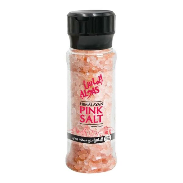 Introducing the Almas Himalayan Pink Salt Grinder 225 g, a versatile seasoning for all your cooking needs.