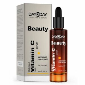 Introducing the Day2Day Beauty Stabilized Vitamin C 10% Serum 30 ml, your key to brighter, more radiant skin.