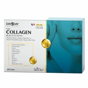 Introducing the Day2Day The Collagen Beauty Elastin 60 Tablets, your daily source of collagen and elastin for radiant and youthful skin.