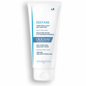 Introducing the Ducray Dexyane Anti-Scratching Emollient Cream 200 ml, a hydrating solution for parched skin.