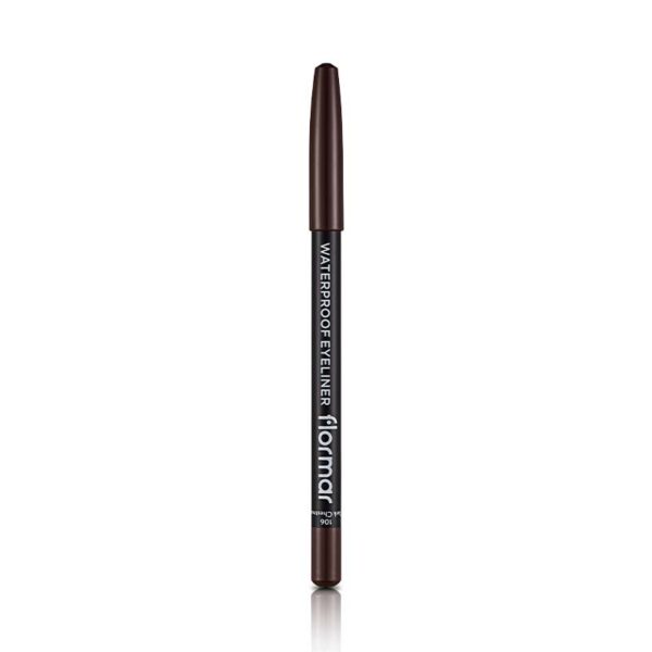 Introducing the Flormar Waterproof Eyeliner 106 Dark Chestnut, a reliable and long-lasting solution for defining your eyes.