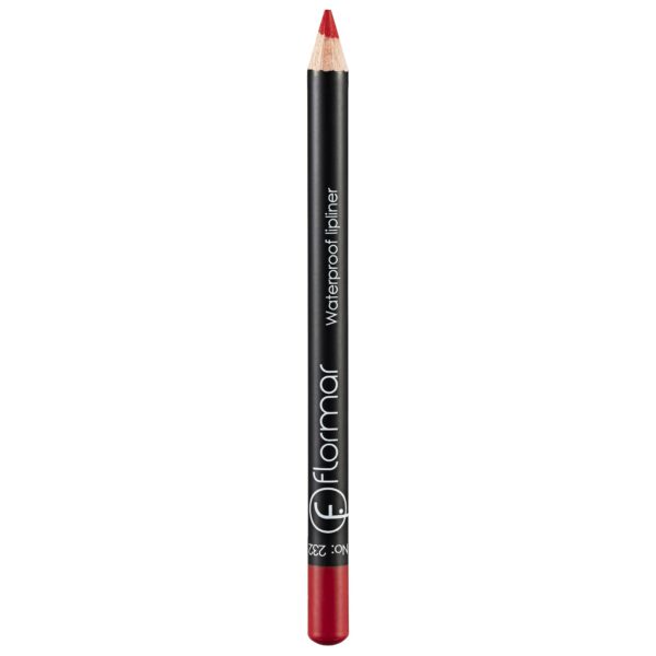 Introducing the Flormar Waterproof Lipliner 232 Passionate Red, the ultimate solution for long-lasting lip color.