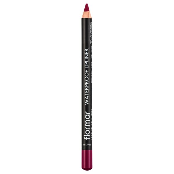 Introducing the Flormar Waterproof Lipliner 241 Sour Cherry, a reliable tool for long-lasting lip color.