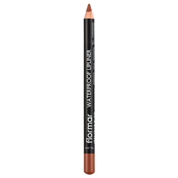 Introducing the Flormar Waterproof Lipliner 243 Hot Cocoa, the perfect solution for long-lasting, defined lips.